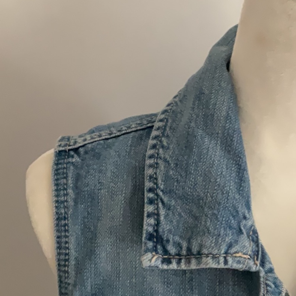 Garage Blue Denim Vest with Silver buttons - Picture 4 of 7